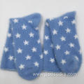 super soft White star blue cosy socks